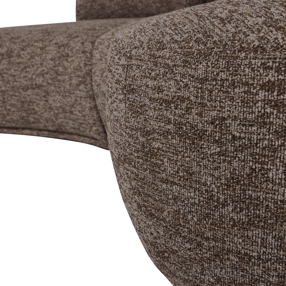 BATAVIER HALF RONDE BANK 4-ZITS BRUIN MELANGE