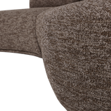 BATAVIER HALF RONDE BANK 4-ZITS BRUIN MELANGE