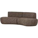 BATAVIER HALF RONDE BANK 4-ZITS BRUIN MELANGE