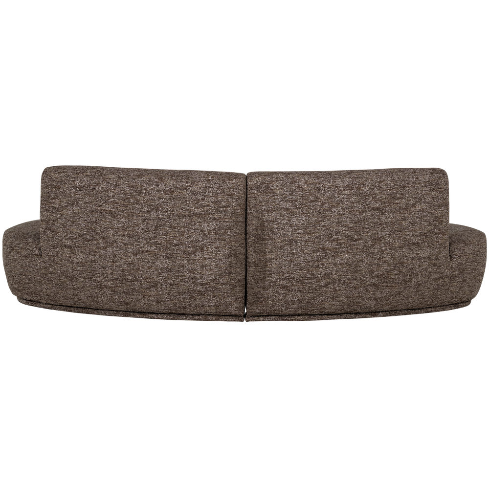 BATAVIER HALF RONDE BANK 4-ZITS BRUIN MELANGE