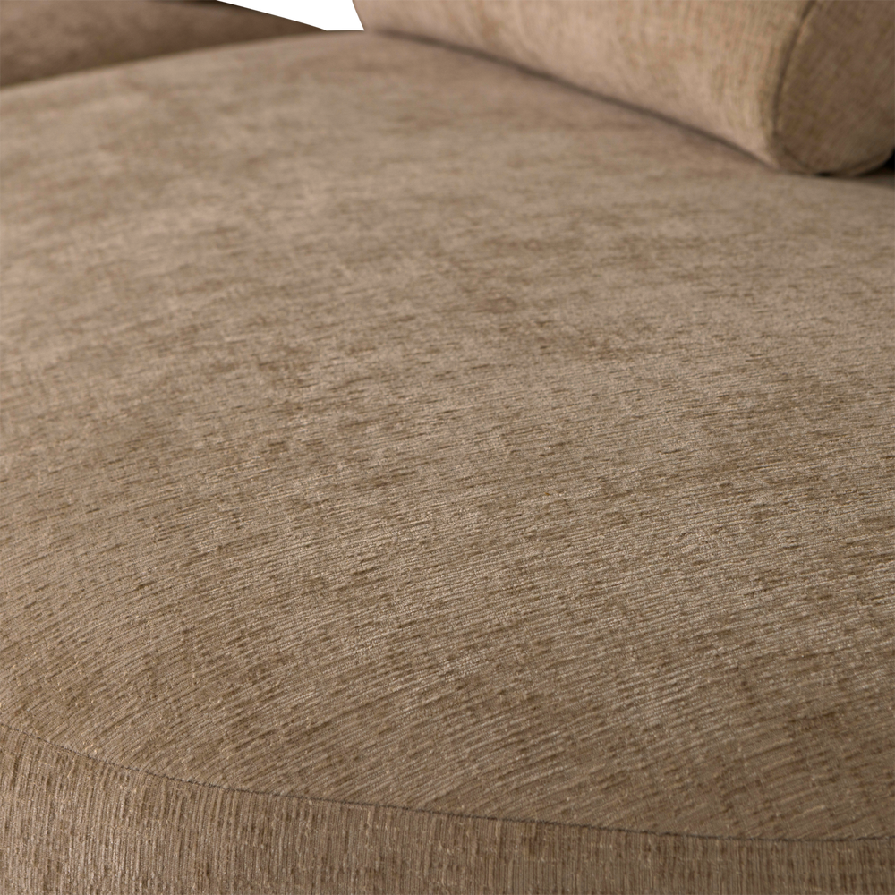 BATAVIER HALF RONDE BANK 4-ZITS VELVET LICHTBRUIN MELANGE