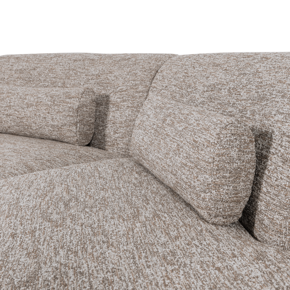 BATAVIER HALF RONDE BANK 4-ZITS ZAND MELANGE