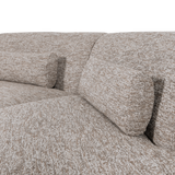 BATAVIER HALF RONDE BANK 4-ZITS ZAND MELANGE