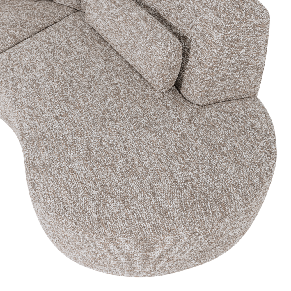 BATAVIER HALF RONDE BANK 4-ZITS ZAND MELANGE