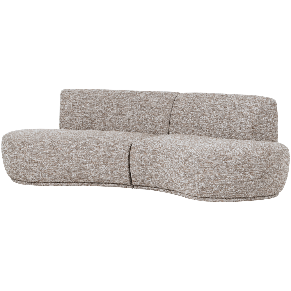 BATAVIER HALF RONDE BANK 4-ZITS ZAND MELANGE