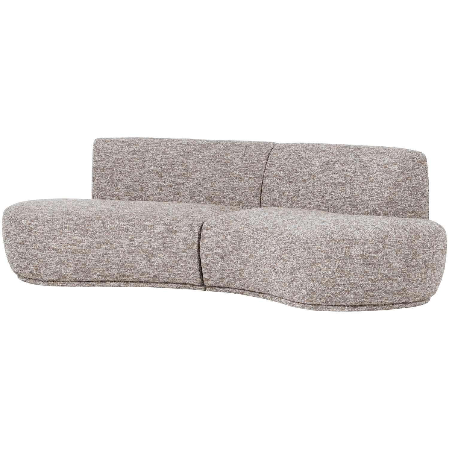 BATAVIER HALF RONDE BANK 4-ZITS ZAND MELANGE