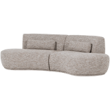 BATAVIER HALF RONDE BANK 4-ZITS ZAND MELANGE