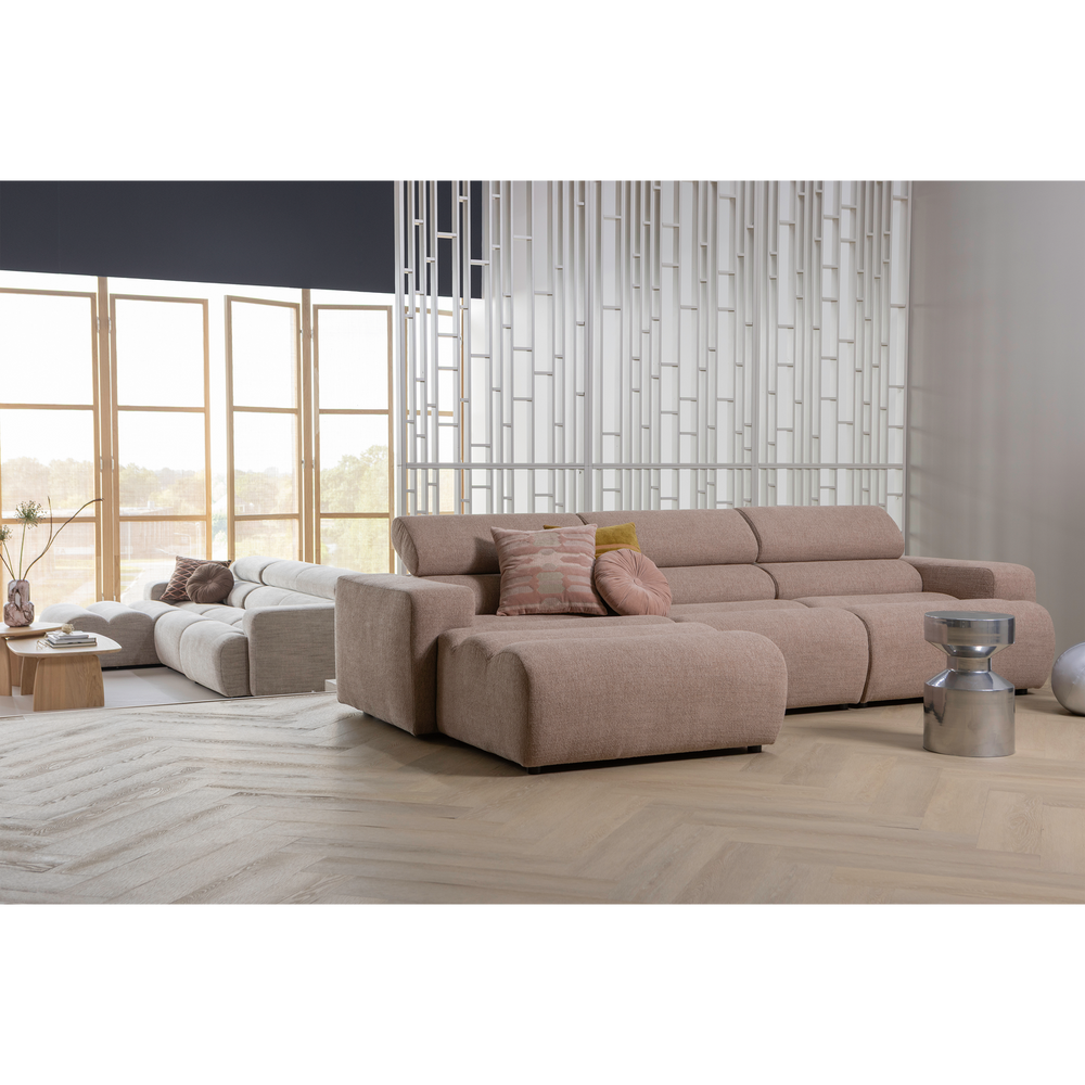 NOVI CHAISE LONGUE ELEMENT ARM LINKS BOUCLE TAUPE