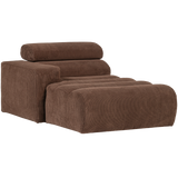 NOVI CHAISE LONGUE ELEMENT ARM LINKS RIBSTOF MOKKABRUIN