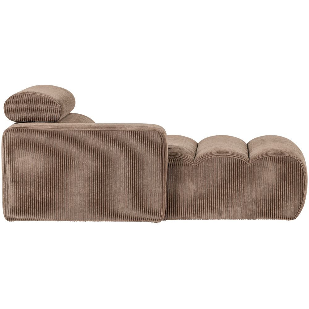 NOVI CHAISE LONGUE ELEMENT ARM LINKS RIBSTOF TAUPE