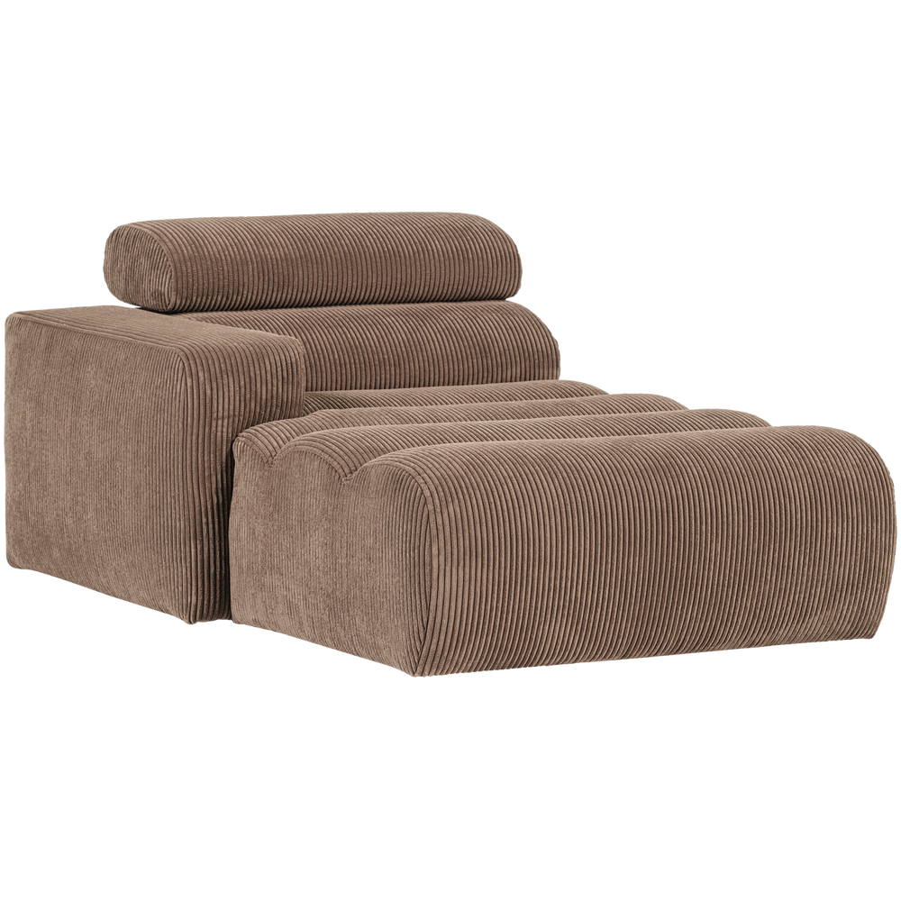 NOVI CHAISE LONGUE ELEMENT ARM LINKS RIBSTOF TAUPE