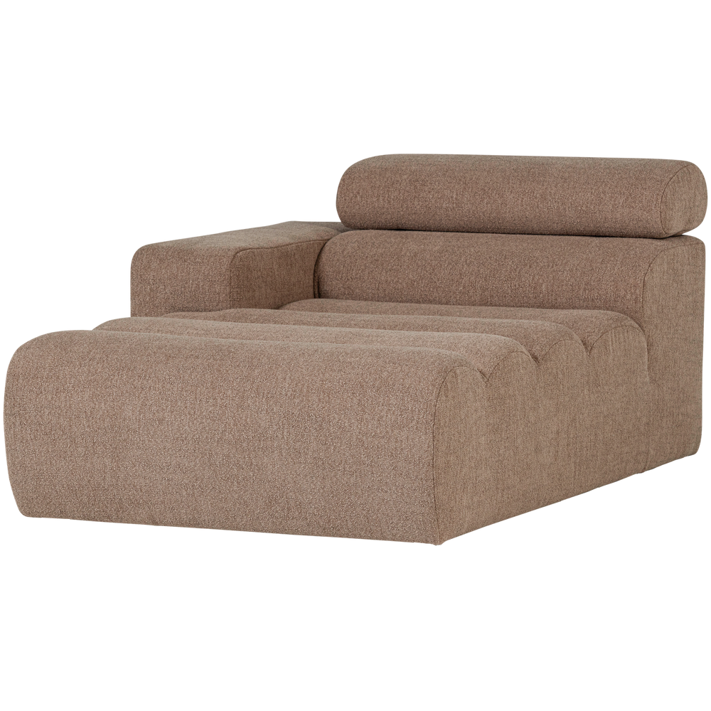 NOVI CHAISE LONGUE ELEMENT ARM LINKS BOUCLE TAUPE
