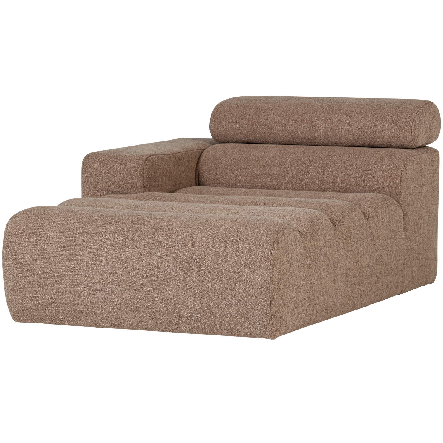 NOVI CHAISE LONGUE ELEMENT ARM LINKS BOUCLE TAUPE