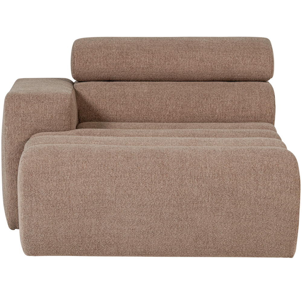 NOVI CHAISE LONGUE ELEMENT ARM LINKS BOUCLE TAUPE