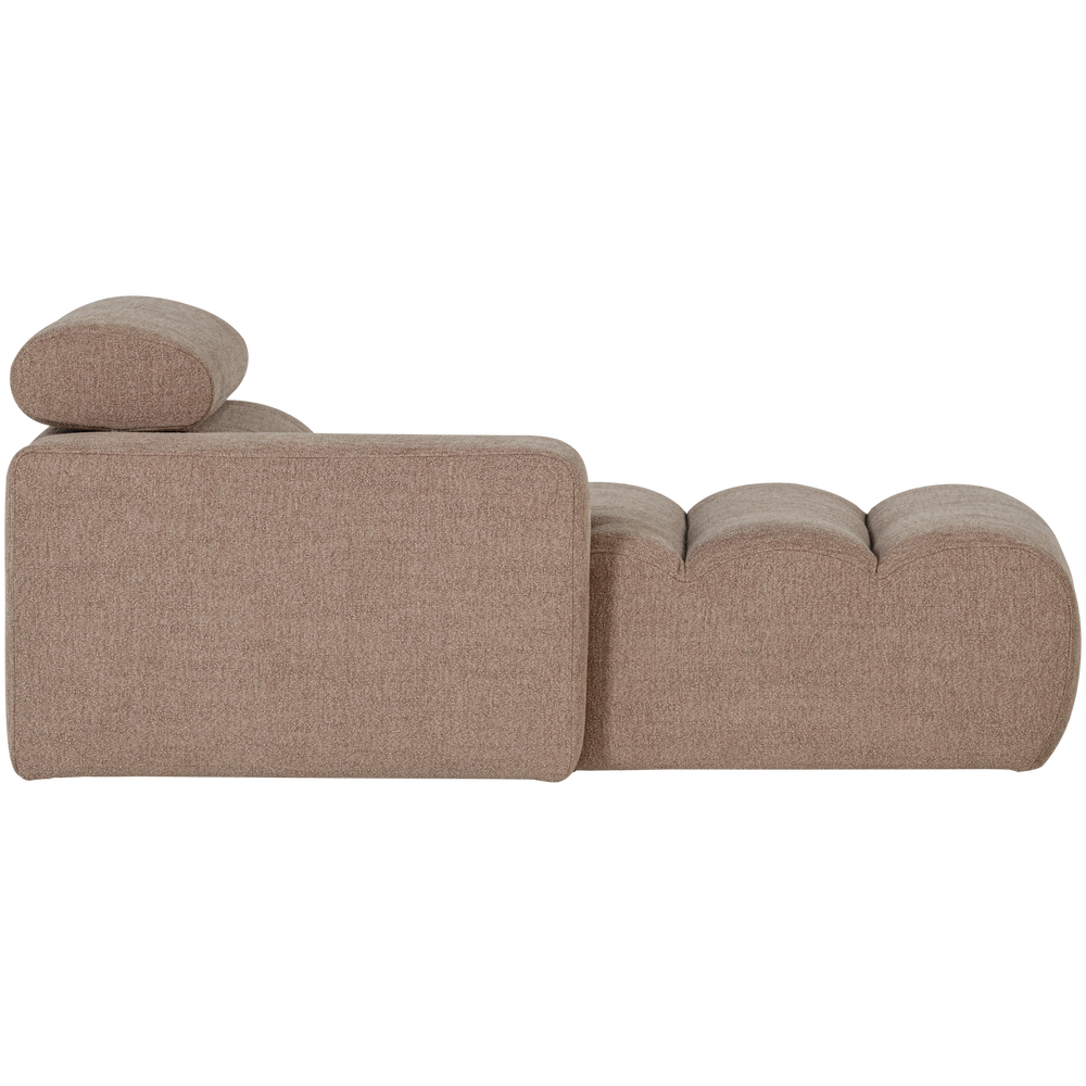 NOVI CHAISE LONGUE ELEMENT ARM LINKS BOUCLE TAUPE