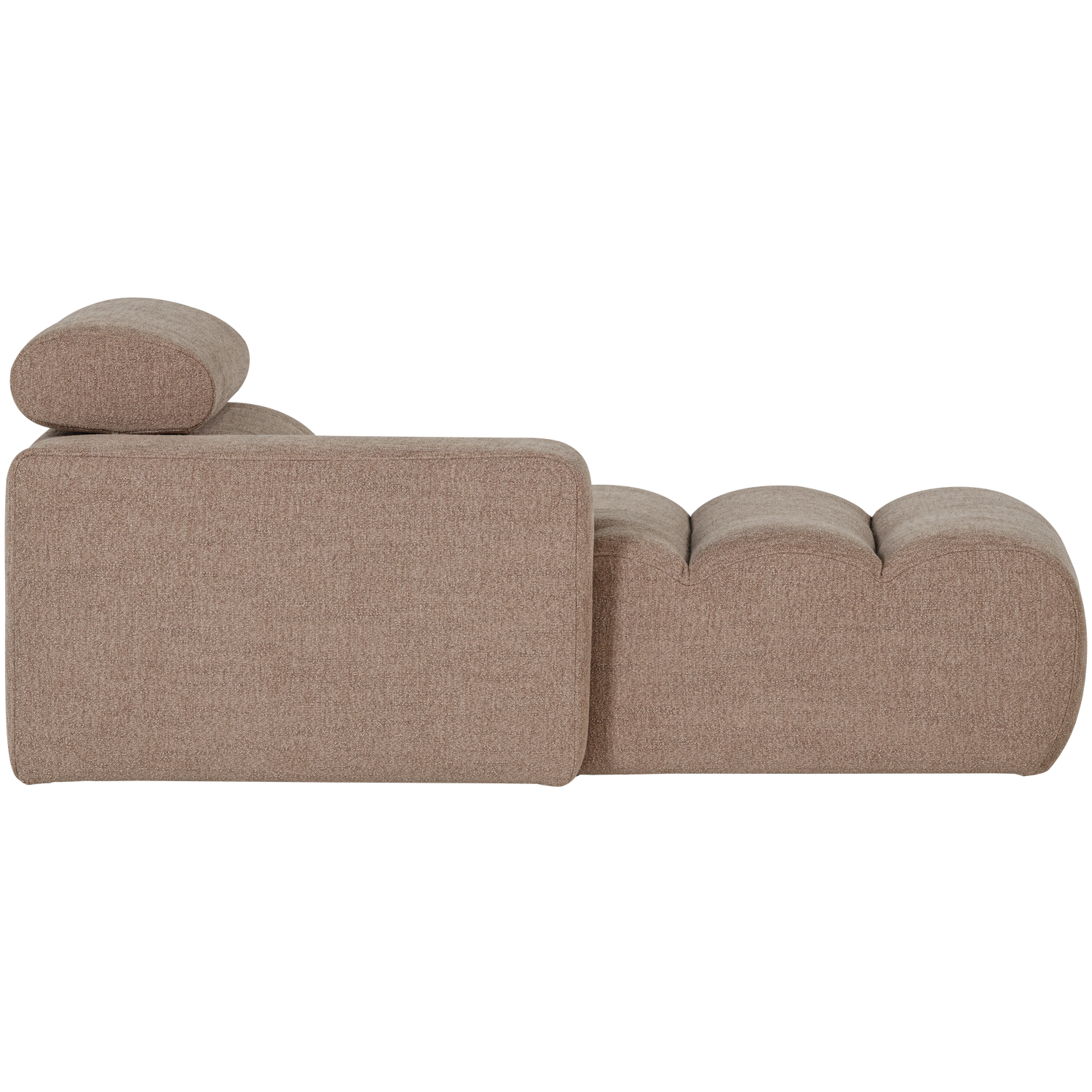 NOVI CHAISE LONGUE ELEMENT ARM LINKS BOUCLE TAUPE