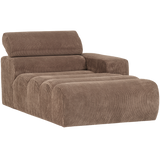 NOVI CHAISE LONGUE ELEMENT ARM RECHTS RIBSTOF TAUPE