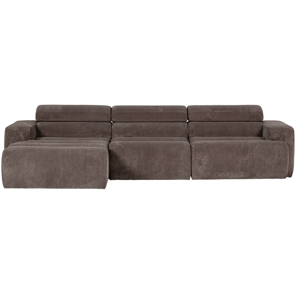 NOVI CHAISE LONGUE BANK LINKS RIBSTOF GRIJSBRUIN