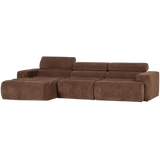 NOVI CHAISE LONGUE BANK LINKS RIBSTOF MOKKABRUIN
