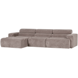 NOVI CHAISE LONGUE BANK LINKS RIBSTOF ZAND