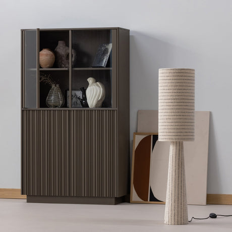 NOVA LAGE VITRINEKAST GRENEN TRUFFEL BRUIN [fsc]