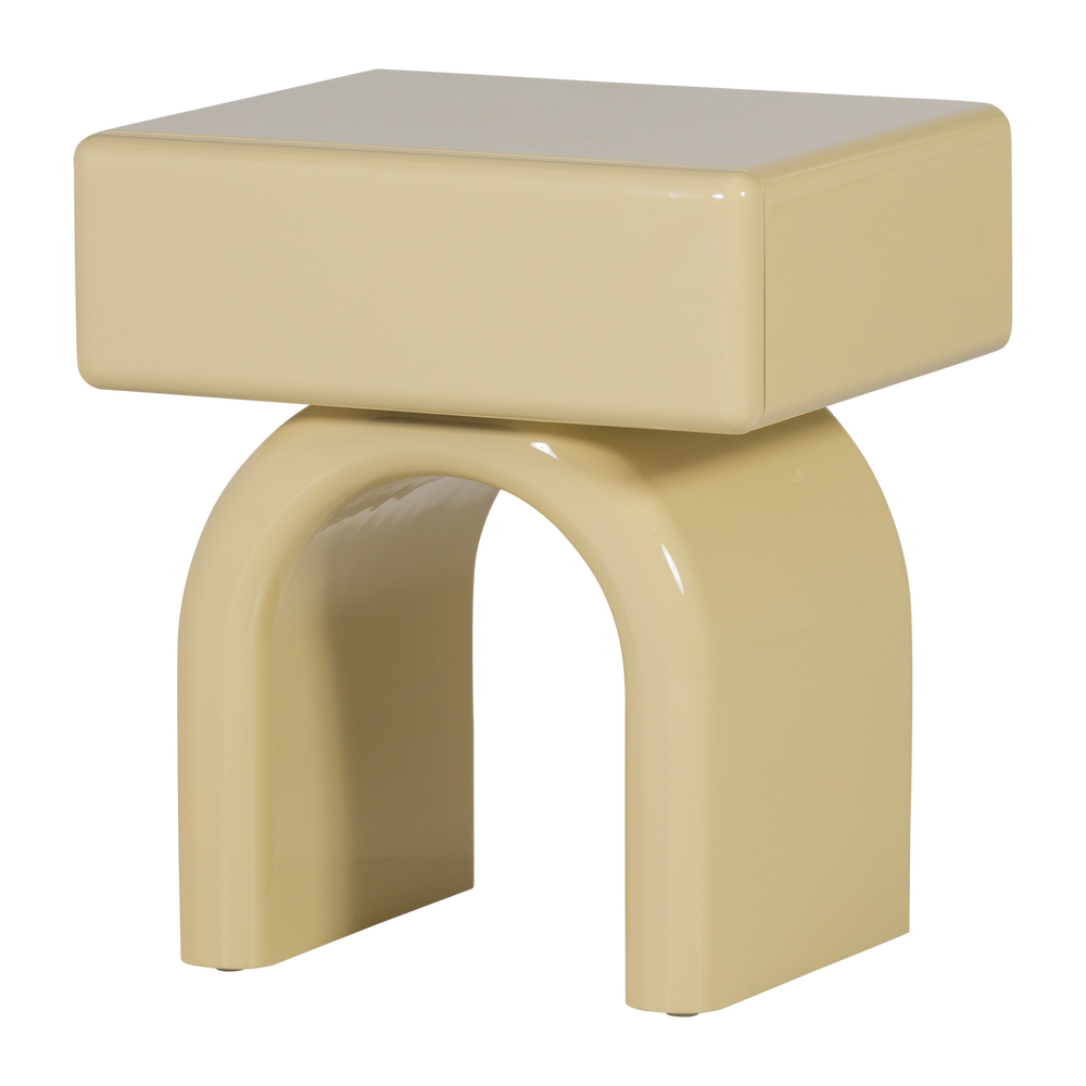 ZOREL LADEKAST/NACHTKASTJE HOUT HOOGGLANS ZACHTGROEN [fsc]