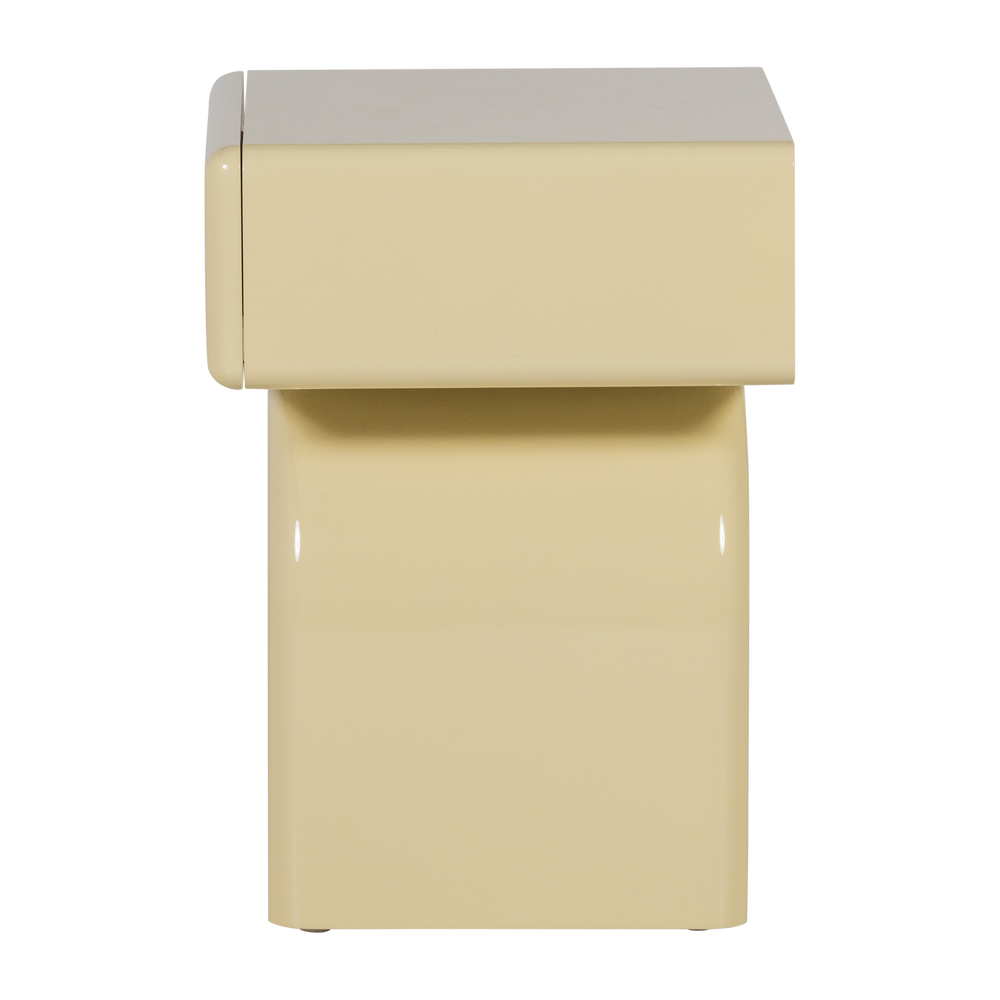 ZOREL LADEKAST/NACHTKASTJE HOUT HOOGGLANS ZACHTGROEN [fsc]