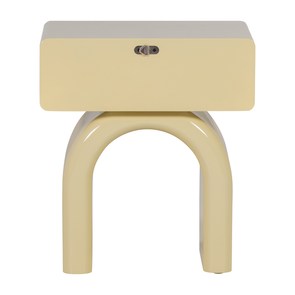 ZOREL LADEKAST/NACHTKASTJE HOUT HOOGGLANS ZACHTGROEN [fsc]