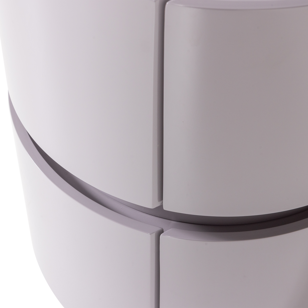 LUNEX LADEKAST/NACHTKASTJE HOUT HOOGGLANS LICHTGRIJS [fsc]