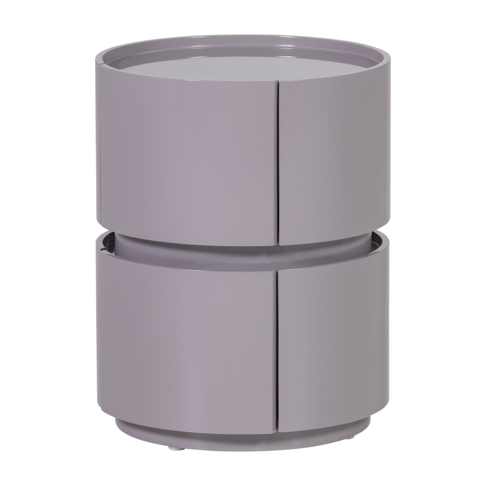 LUNEX LADEKAST/NACHTKASTJE HOUT HOOGGLANS LICHTGRIJS [fsc]