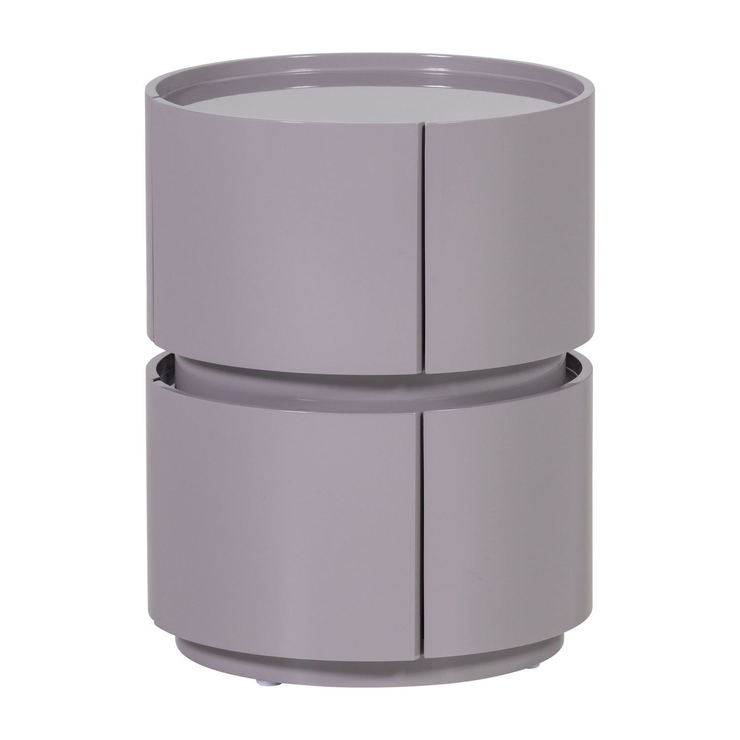 LUNEX LADEKAST/NACHTKASTJE HOUT HOOGGLANS LICHTGRIJS [fsc]