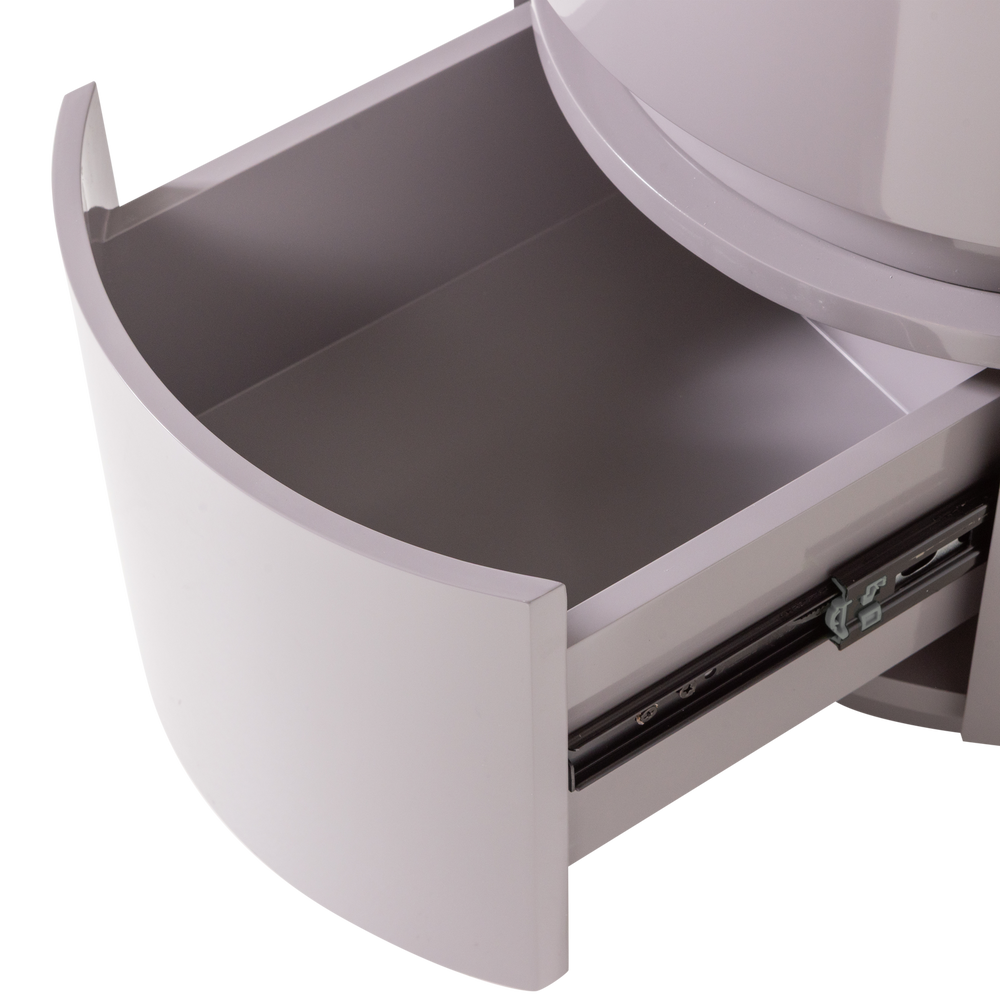 LUNEX LADEKAST/NACHTKASTJE HOUT HOOGGLANS LICHTGRIJS [fsc]