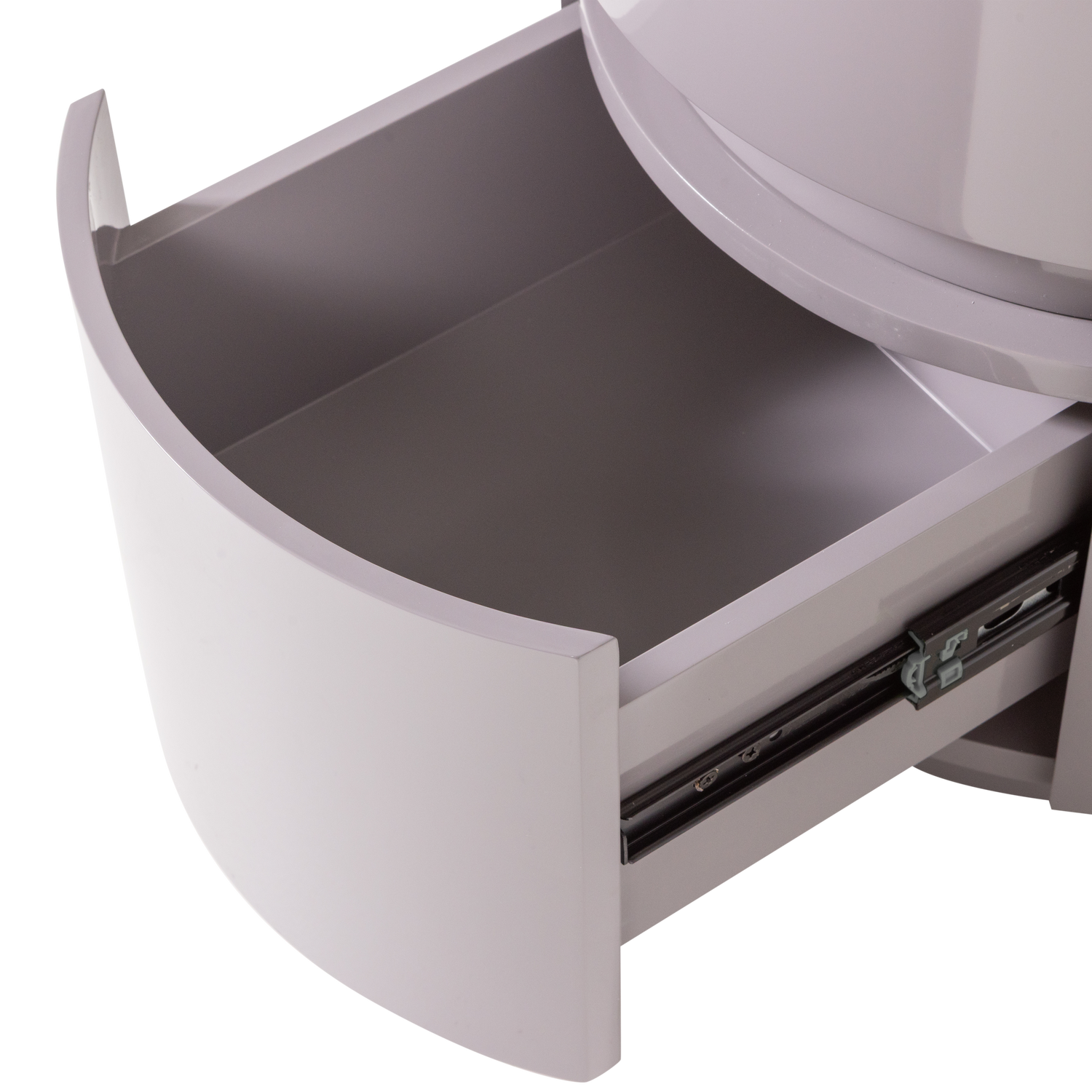 LUNEX LADEKAST/NACHTKASTJE HOUT HOOGGLANS LICHTGRIJS [fsc]