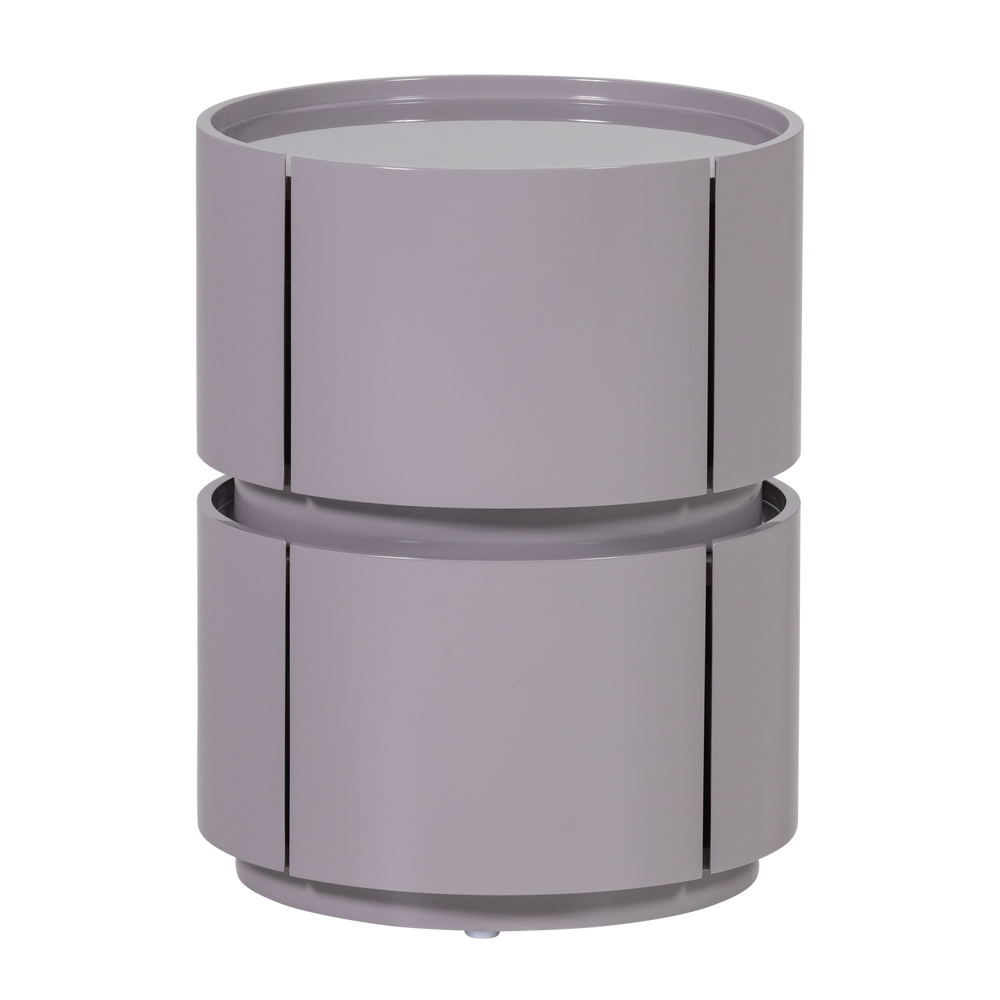 LUNEX LADEKAST/NACHTKASTJE HOUT HOOGGLANS LICHTGRIJS [fsc]