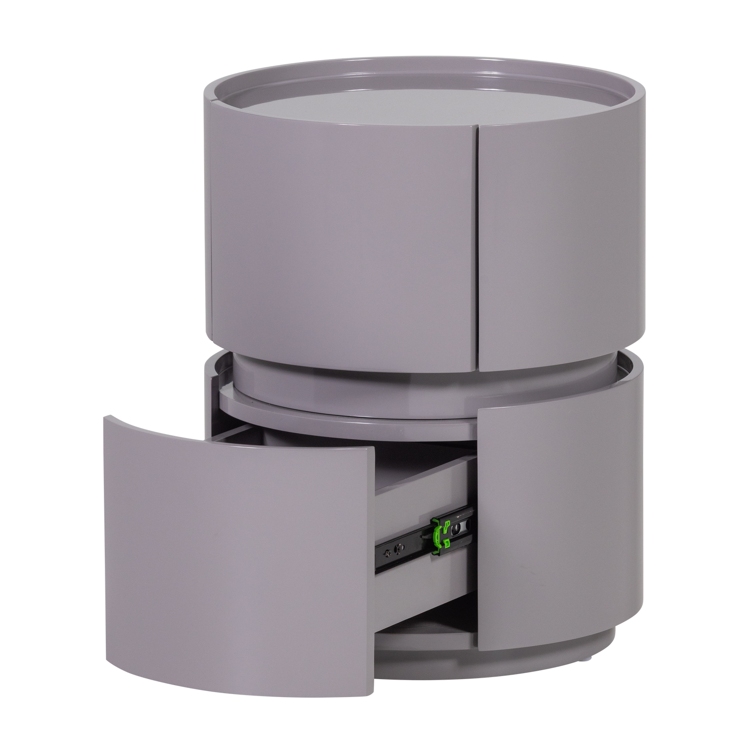 LUNEX LADEKAST/NACHTKASTJE HOUT HOOGGLANS LICHTGRIJS [fsc]