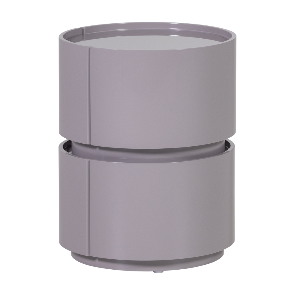 LUNEX LADEKAST/NACHTKASTJE HOUT HOOGGLANS LICHTGRIJS [fsc]