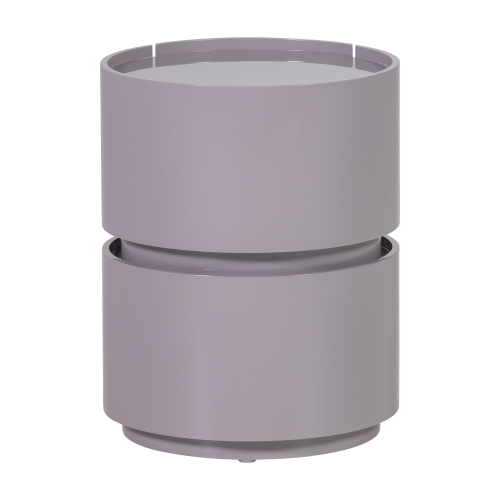 LUNEX LADEKAST/NACHTKASTJE HOUT HOOGGLANS LICHTGRIJS [fsc]