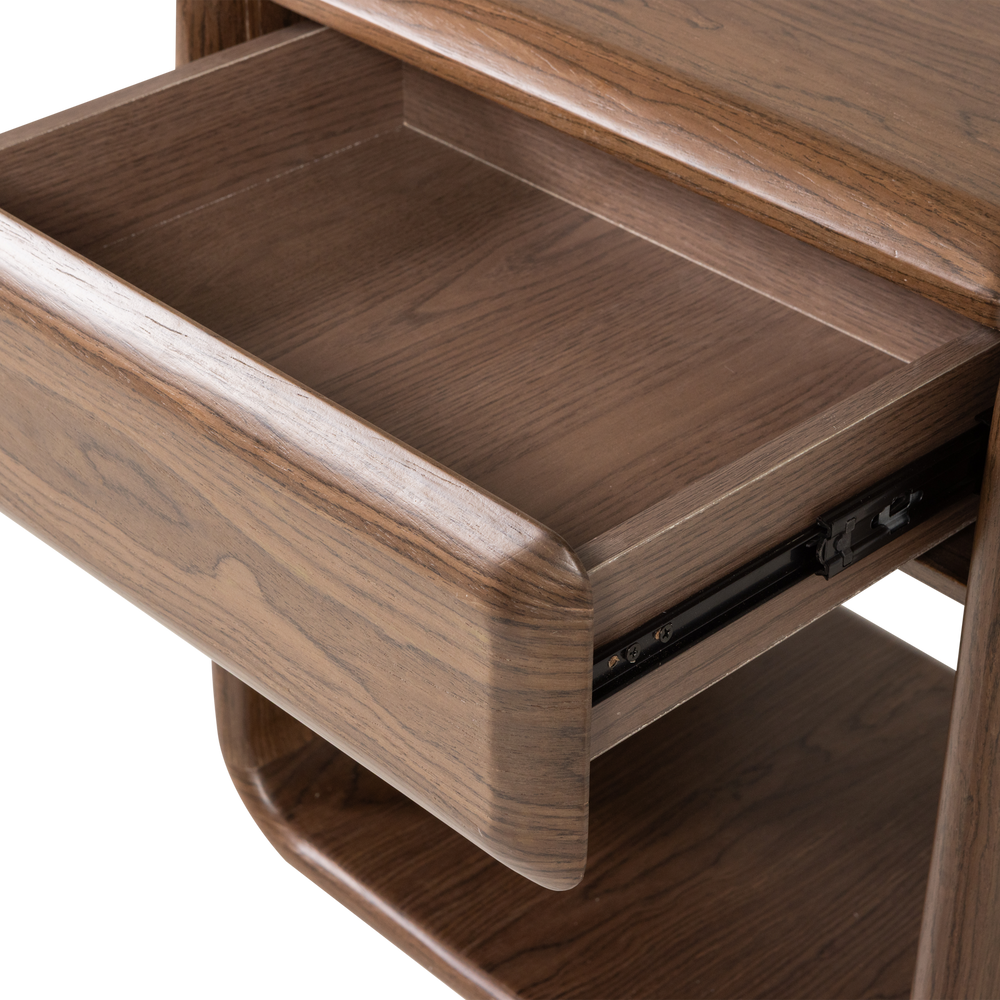 ELURA LADEKAST/NACHTKASTJE 1 LADE HOUT FINEER BRUIN