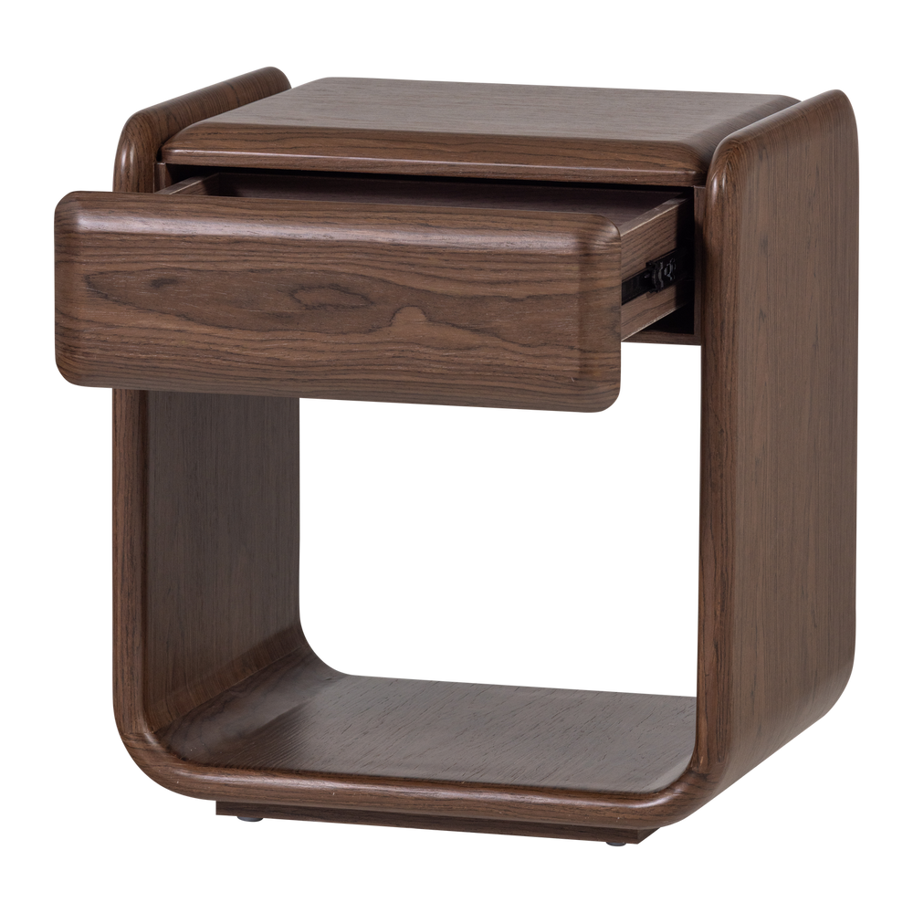 ELURA LADEKAST/NACHTKASTJE 1 LADE HOUT FINEER BRUIN