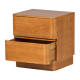 FEJO LADEKAST/NACHTKASTJE 2 LADES MDF BRUIN [fsc]