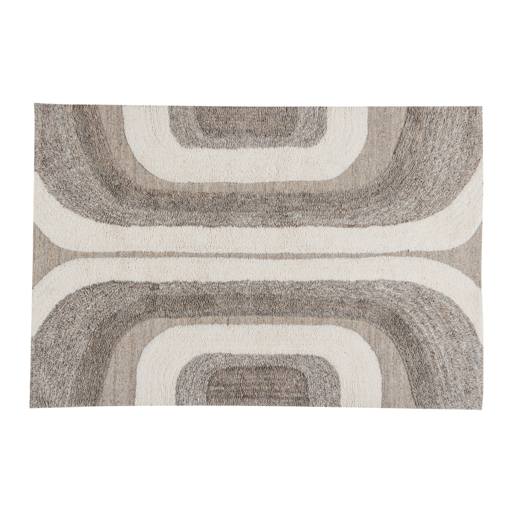 MORO VLOERKLEED WOL/KATOEN GRIJSWIT 170x240 CM