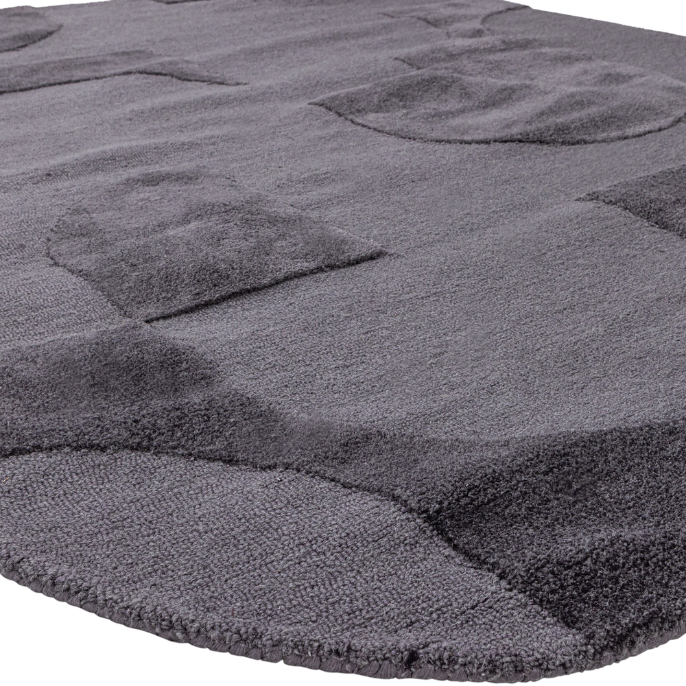 LIVO VLOERKLEED VISCOSE/WOL GRIJS 170x240 CM