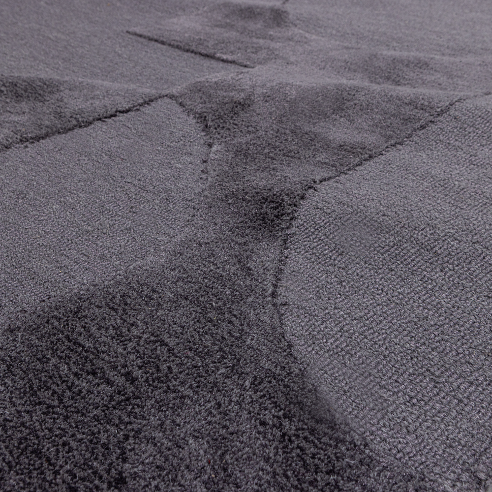 LIVO VLOERKLEED VISCOSE/WOL GRIJS 170x240 CM