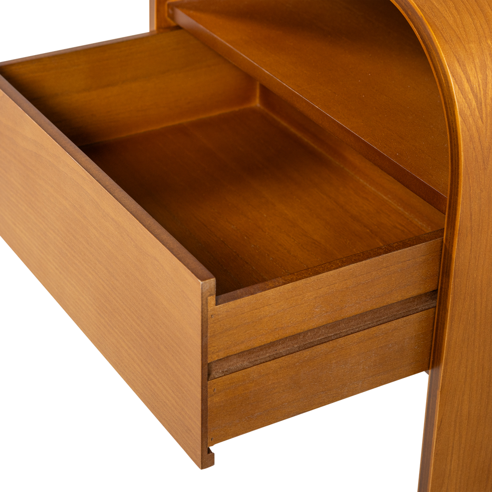 MOMO NACHTKASTJE/BIJZETTAFEL HOUT BRUIN [fsc]