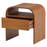 MOMO NACHTKASTJE/BIJZETTAFEL HOUT BRUIN [fsc]