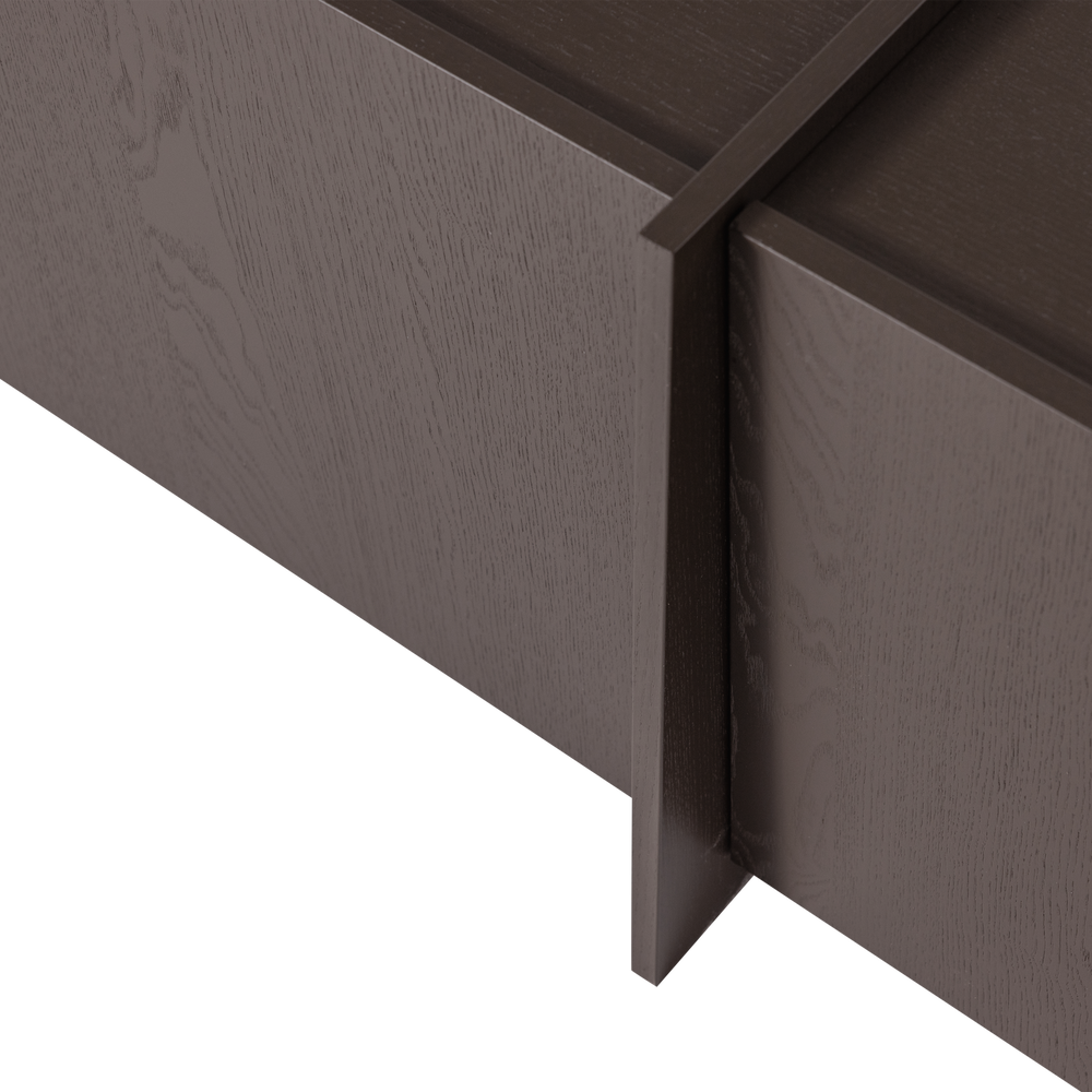 BROCK TV MEUBEL 200 CM ESSEN FINEER MIDDENBRUIN [fsc]