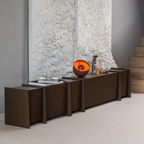 BROCK TV MEUBEL 200 CM ESSEN FINEER MIDDENBRUIN [fsc]