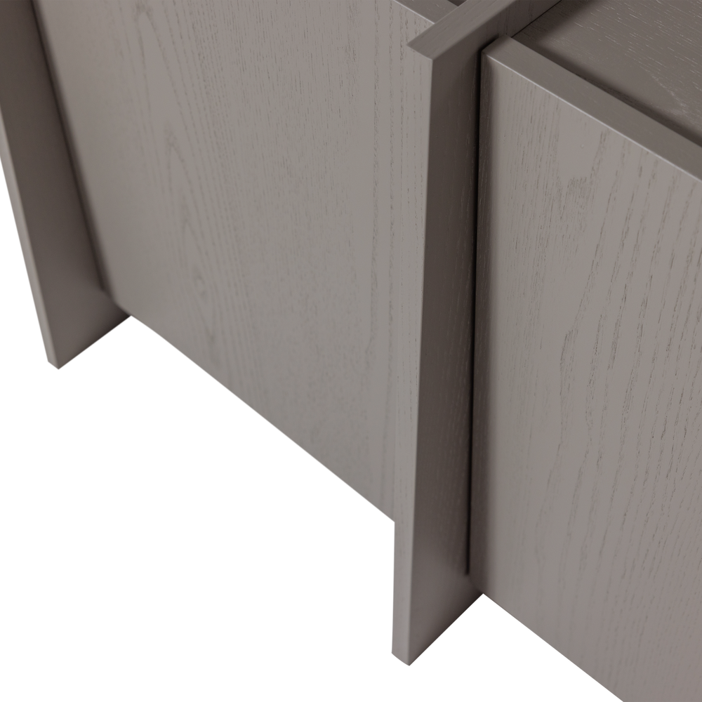 BROCK TV MEUBEL 102 CM ESSEN FINEER WARMGRIJS [fsc]