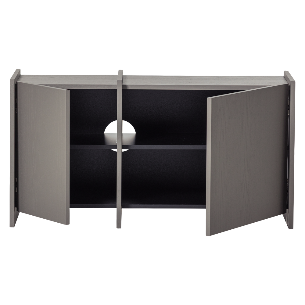 BROCK TV MEUBEL 102 CM ESSEN FINEER WARMGRIJS [fsc]