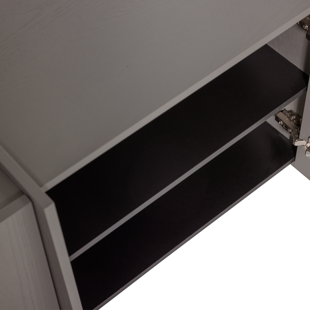 BROCK TV MEUBEL 102 CM ESSEN FINEER WARMGRIJS [fsc]